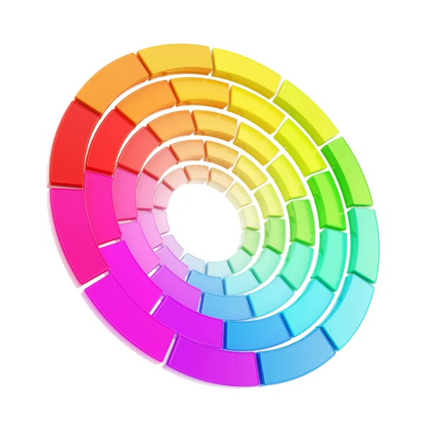 Círculo de espectro gama de cores paleta redonda isolada — Fotografia de Stock