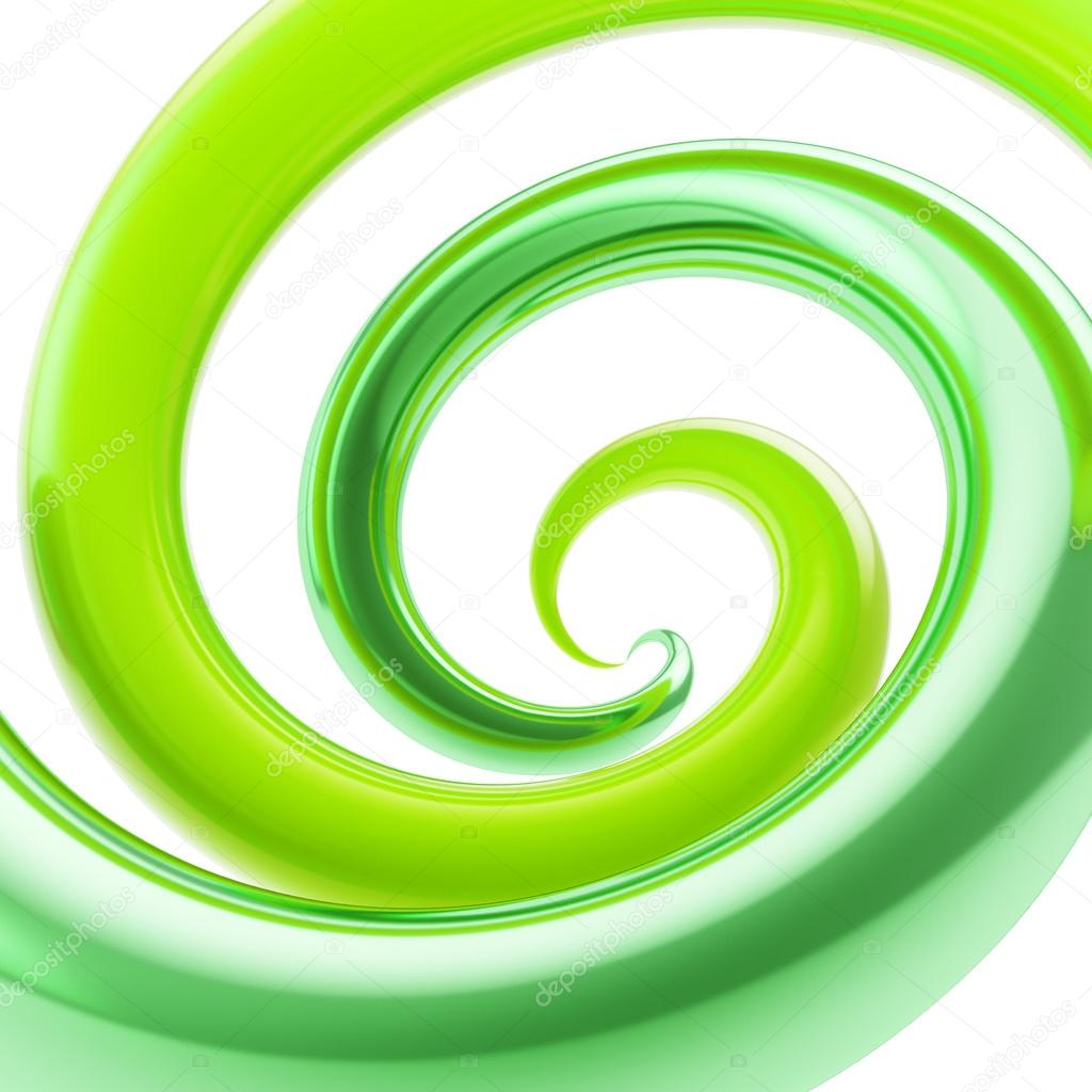 Twirled curve tube vortex as abstract background