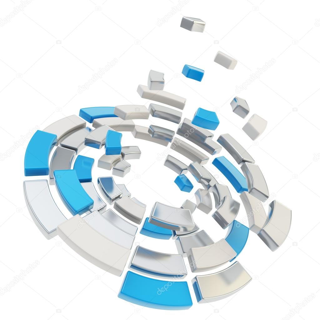 Round segmented circle composition defragmentation