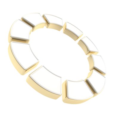 yuvarlak daire çerçeve izole on segmentlerinin yaptı