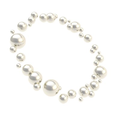 parlak küreler yapılmış yuvarlak daire tasarlamak çerçeve