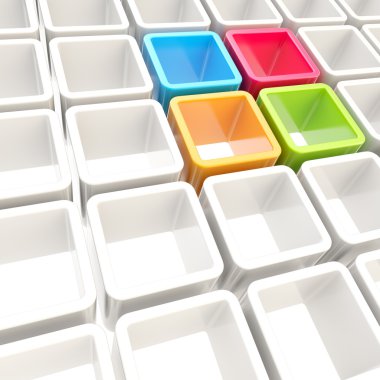 renkli küp hücre düzenleme arka plan olarak