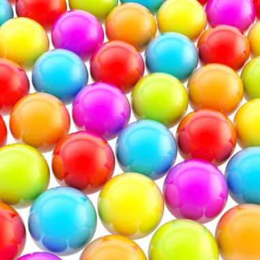 Gökkuşağı renkli renkli küreler yapılan arka plan