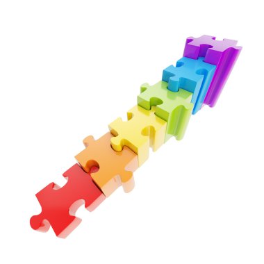 merdiven parlak puzzle Yapboz parçalarını yaptı