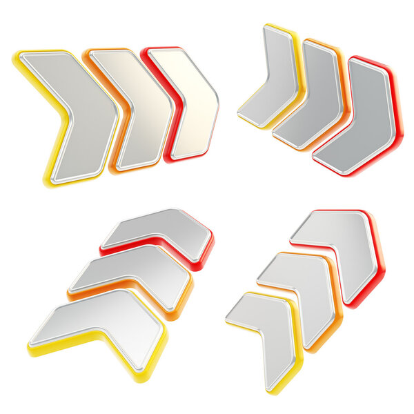 Изолированный знак глянцевого направления
