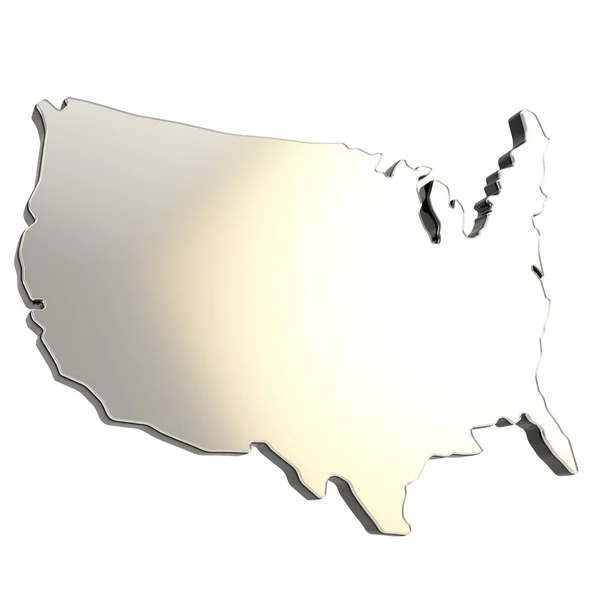 USA country shaped copyspace dimensional plate isolated — Stock Photo, Image