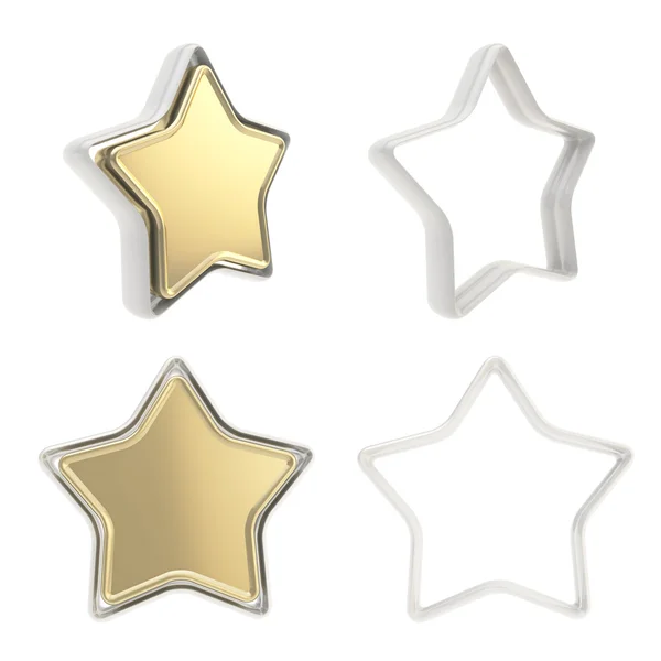 Emblemas de ícone de modelo para classificação de votação de taxa de estrela — Fotografia de Stock