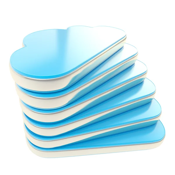 Pile de composants de serveur hdd en forme de nuage — Photo