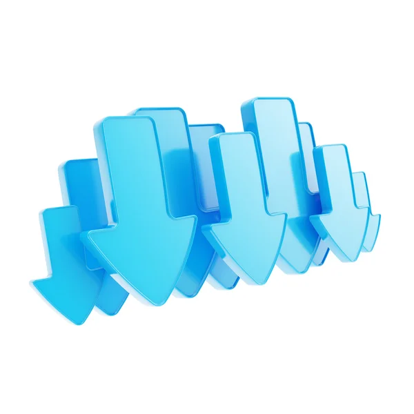 Tecnologia de nuvem emblema ícone tag feita de setas — Fotografia de Stock