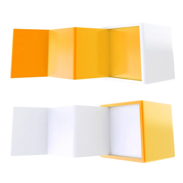 Copyspace banner template as folded four part stand — Stock Photo, Image