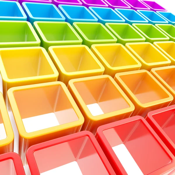 Composition cellulaire cubique colorée comme fond abstrait — Photo