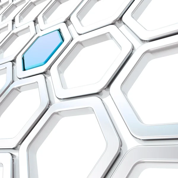 Glansigt hexagon segment som abstrakt bakgrund — Stockfoto