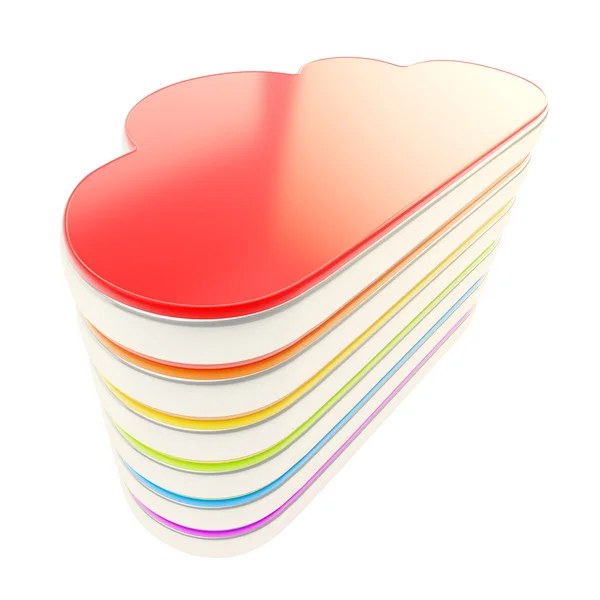 Cloud computing technology server database emblem — Stock Photo, Image