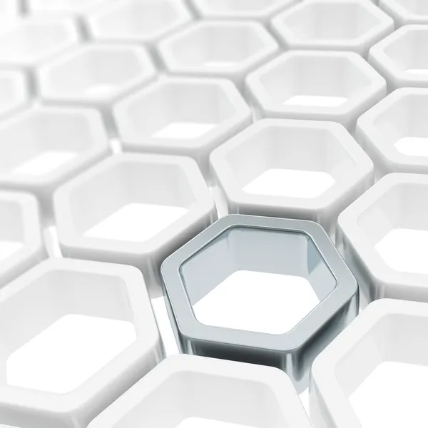 Glossy hexagon segments as abstract background — Stock Photo, Image