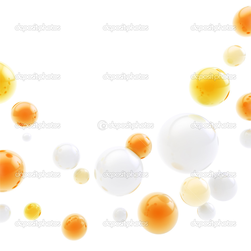 Abstract copyspace backdrop made of glossy spheres