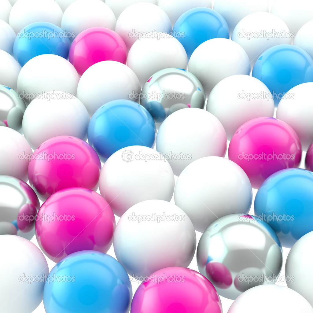 Lot of spheres as abstract backdrop background