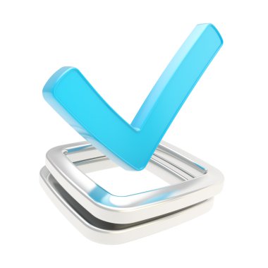 Evet kene amblemi izole checkbox üzerinde kontrol