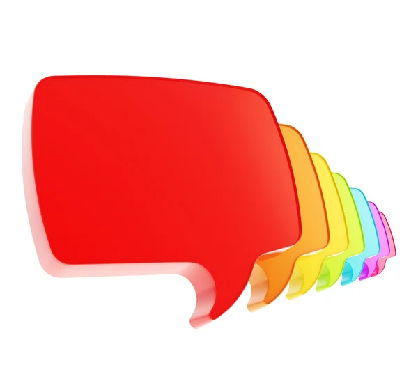 Text speech bubbles in a queue line isolated — Stock Photo, Image