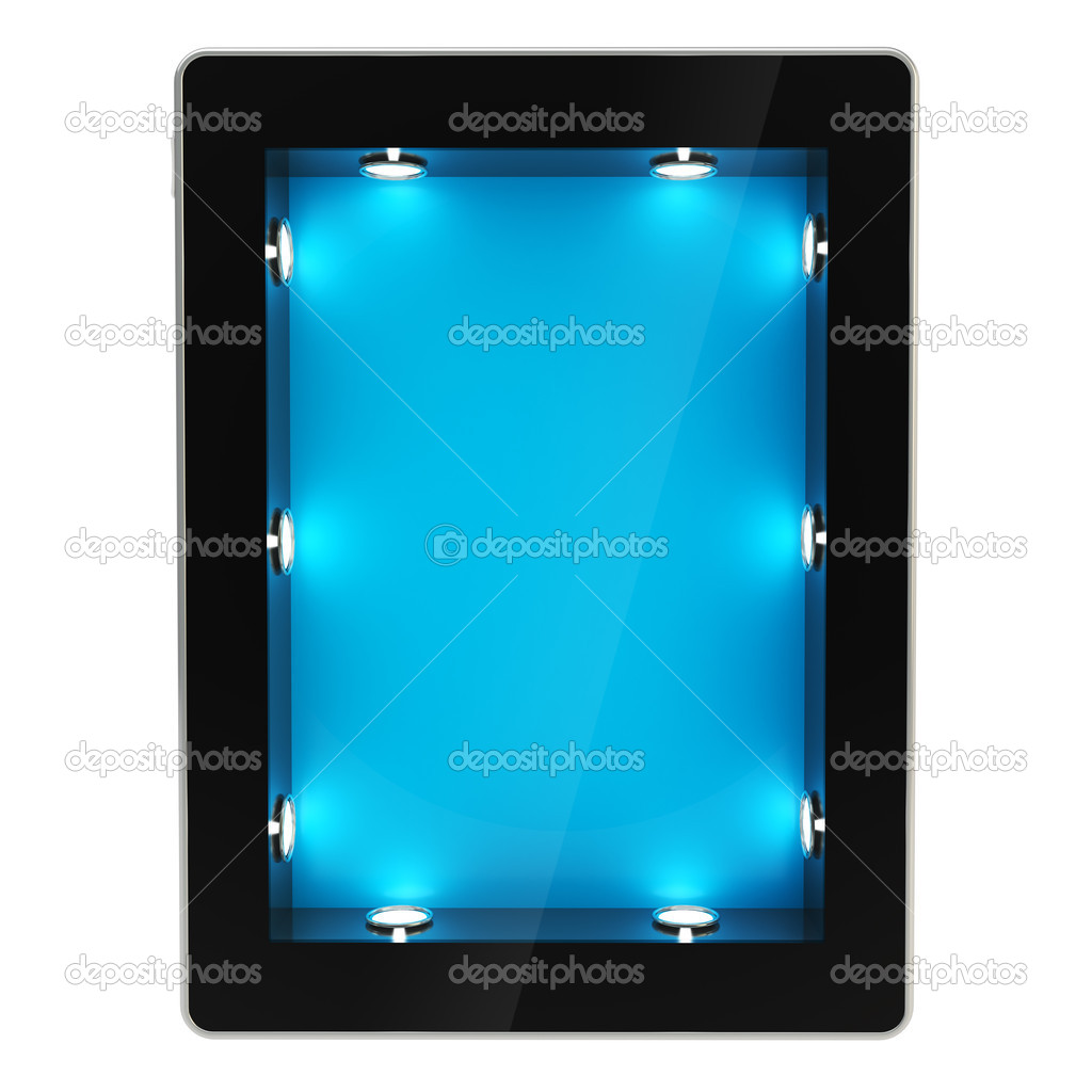Tablet pad electronic device with backlight screen