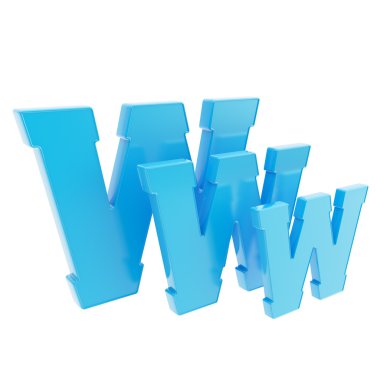 World wide web www letter symbol isolated