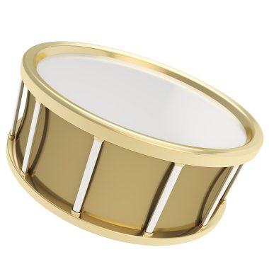 Beyaz arka plan üzerinde izole golden drum varil