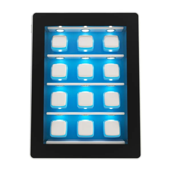 Tablet PC pad elektronisk anordning isolerade — Stockfoto