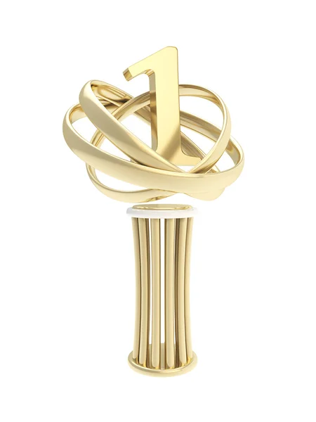 Award prize statuette cup isolated on white — Stock Photo, Image