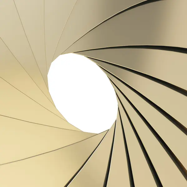 Abstract background as a golden shutter mechanism — Stock Photo, Image