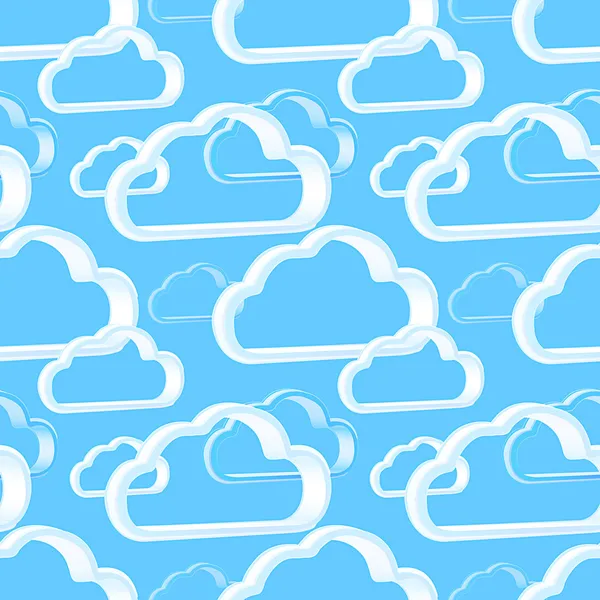 Tecnologia de nuvem luz azul padrão fundo — Fotografia de Stock