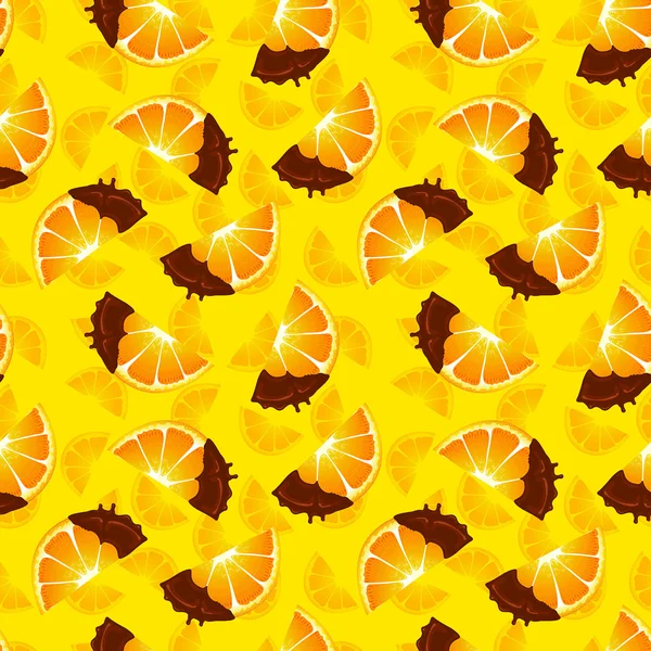 Pacchetto fetta arancione disegno colorato modello sfondo — Foto Stock