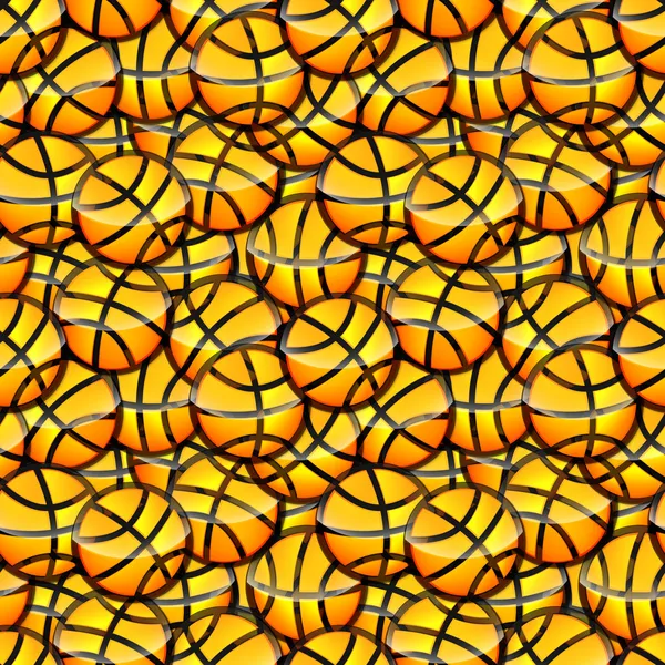 无缝篮球光泽橙色球贴纸纹理 — 图库照片