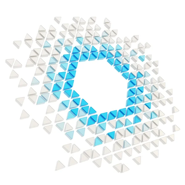 Abstrait copyspace hexagone cadre fond isolé — Photo