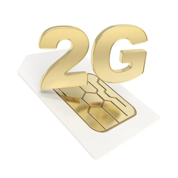 Эмблема SIM-карты с микрочипом 3G изолирована — стоковое фото