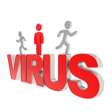 insan sembolik rakamlar kelime virüs üzerinde çalışan