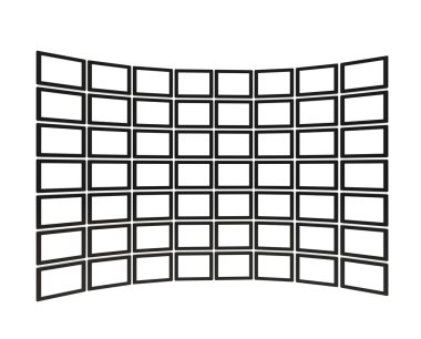 tablet cihazlar izole yapılmış büyük tv ekranı blok