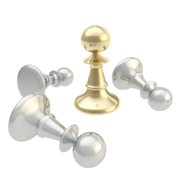 Jogo xadrez figura composição isolada — Fotografia de Stock