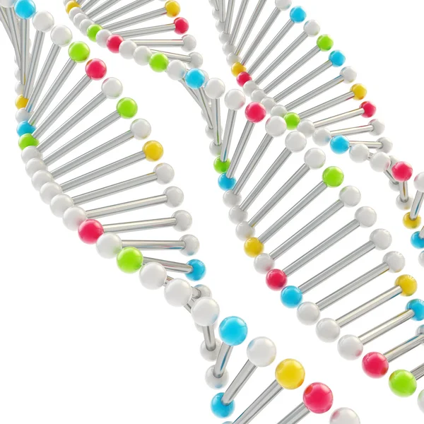 Antecedentes científicos feitos de cadeias de DNA — Fotografia de Stock