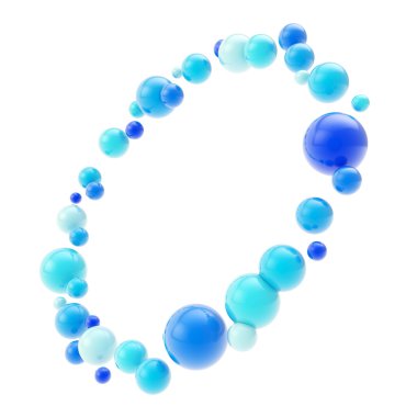 parlak küreler yapılmış yuvarlak daire tasarlamak çerçeve