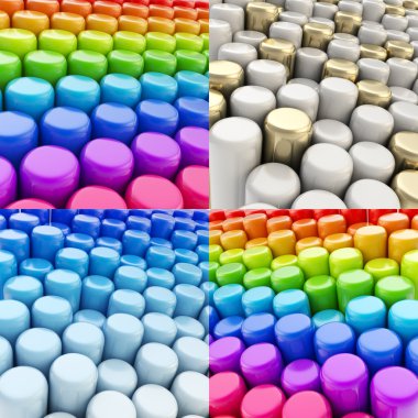 parlak silindir arka plan kompozisyonu