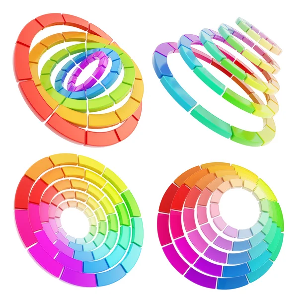 Gama de colores círculo redondo paleta — Foto de Stock