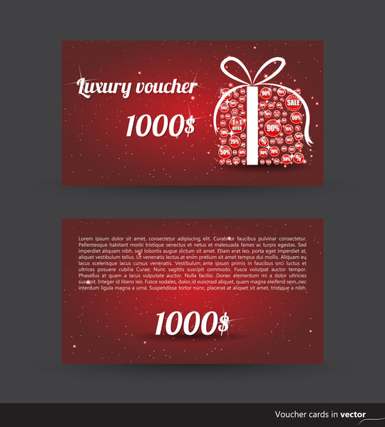 Luxury voucher card for Christmas shopping