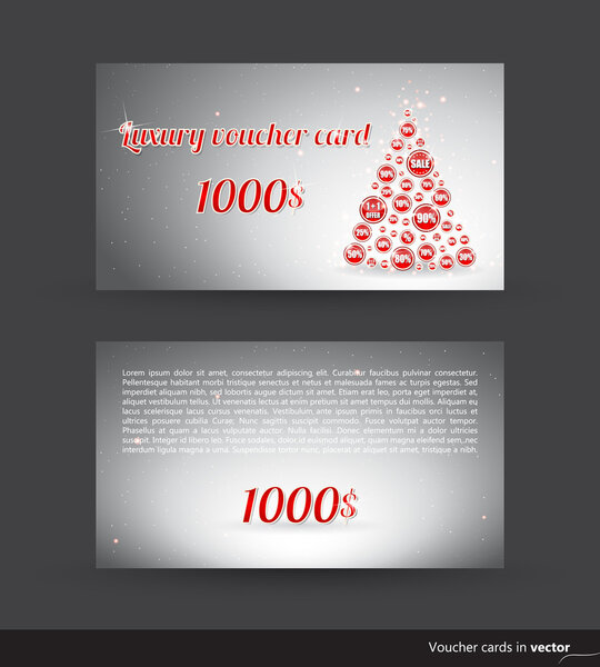 Luxury voucher card for Christmas shopping