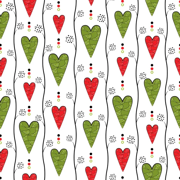 Seamless pattern with retro hearts — Stock Photo, Image