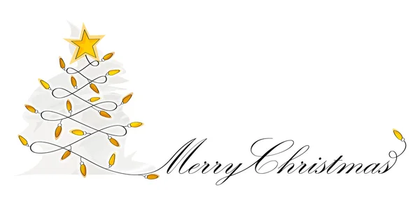 Kerstboom gemaakt van gloeilamp draad kaart — Stockfoto