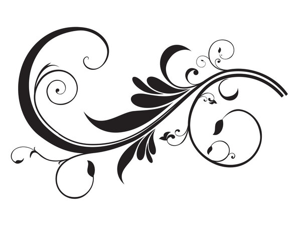 Abstract artistic floral template