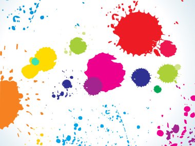 soyut renkli rainbow su sıçramalarına