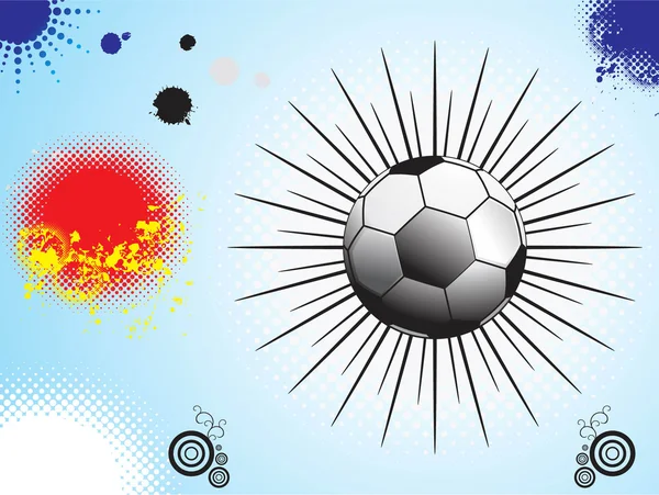 孤立的足球足球与 grunge 背景 — 图库矢量图片