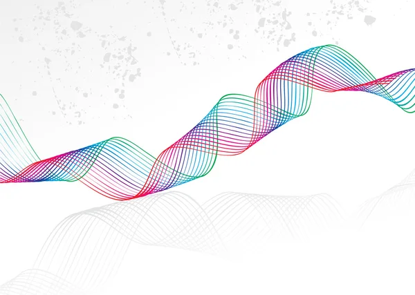 抽象的な虹色基づく空白 s 行波背景 — ストックベクタ
