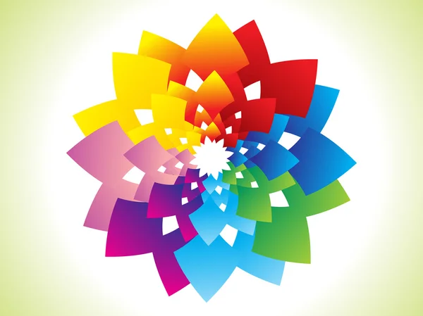 Abstract rainbow flower — Stock Vector
