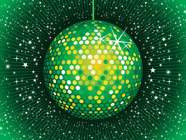 Boule disco verte abstraite — Image vectorielle